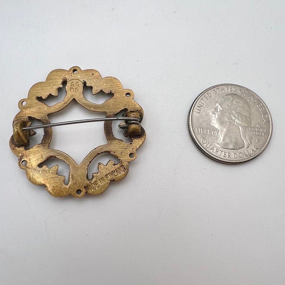 Kalevala Koru Vintage Bronze Cape Pin - Picture 4 of 5